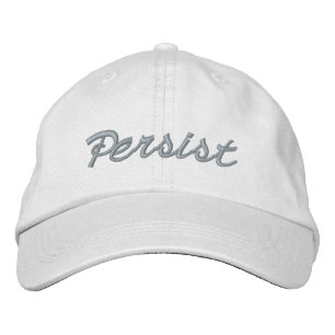 Persist ljust rosa, vitt skript sött broderad keps