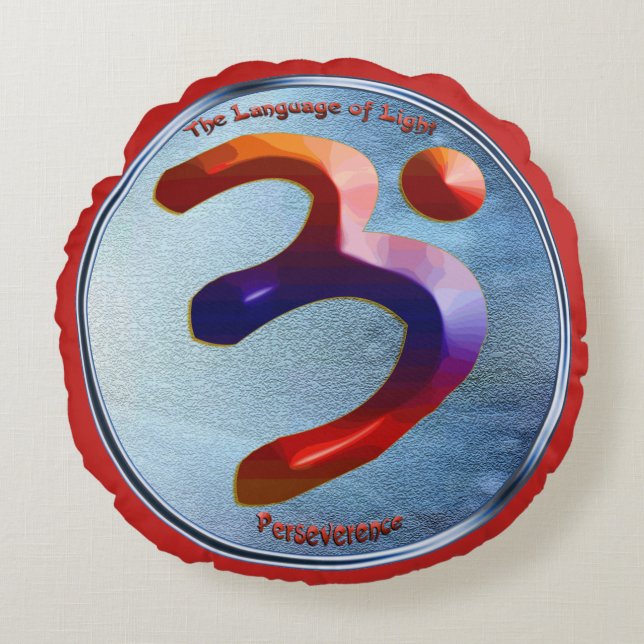 Persistansförmåga Rund Kudde (Framsidan)