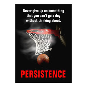 Persistence Basketball inspirational Motivational Fototryck