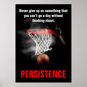 Persistence Basketball inspirational Motivational Poster