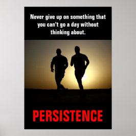 Persistence Running Fitness Training Motivational Poster