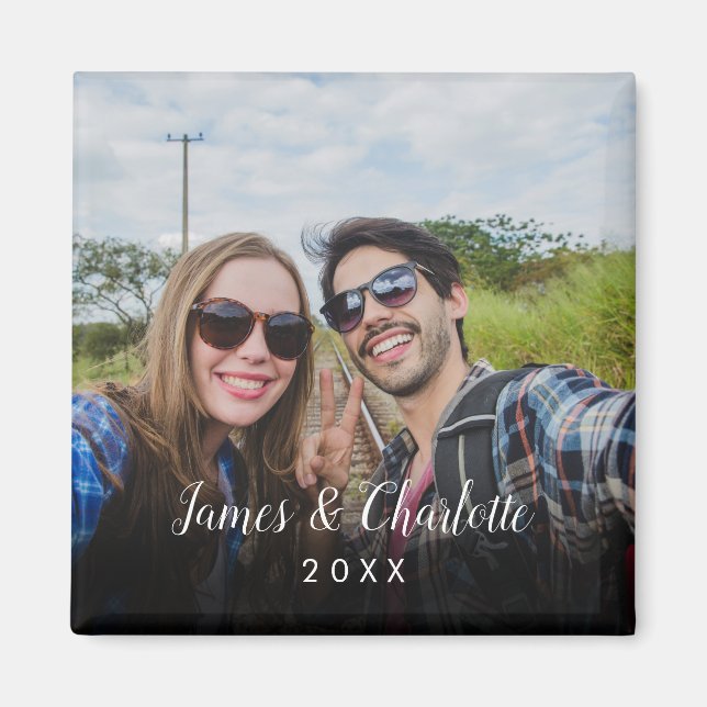 Persoanliserat foto- och Namn-stöd Magnet (Framsidan)