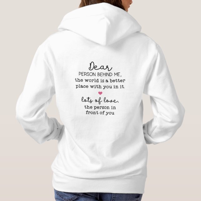 Person bakom mig hoodie t shirt (Baksida)