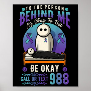 Person bakom mig Suicide Prevention Awareness Hotl Poster