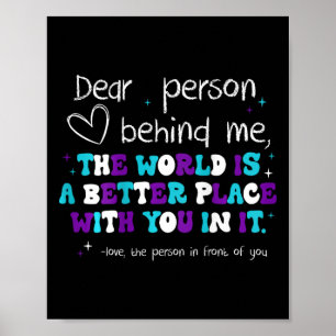 Person bakom mig Suicide Prevention Depression Awa Poster