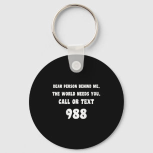 Person bakom mig - Suicide Prevention Hotline 988 Nyckelring
