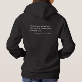 Person bakom mig, Tillbaka Skriv ut Hoodie, Bästa  T Shirt