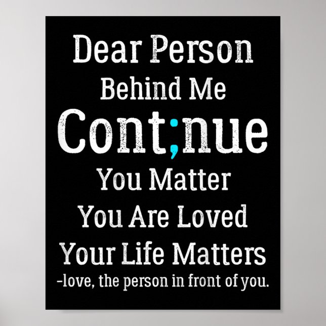 Person Behind Me Suicide Prevention And Depression Poster (Framsidan)