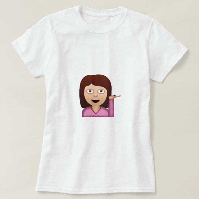 Person Emoji för informationsskrivbord T Shirt (Design framsida)