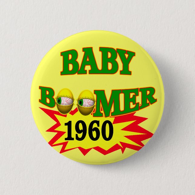 Person född under en baby boom 1960 knapp (Framsida)