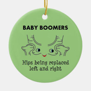 Person född under en baby boom - höfter som är julgransprydnad keramik