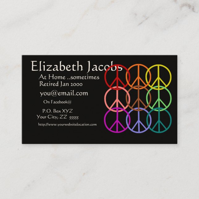 Person född under en baby boom pensionvisitkort visitkort (Framsida)