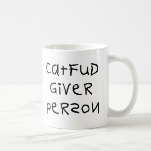 Person för kattFud Giver Kaffemugg