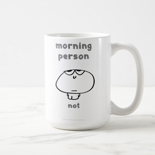 "Person för morgon VM8577. Inte" vimrod Kaffemugg (Höger)