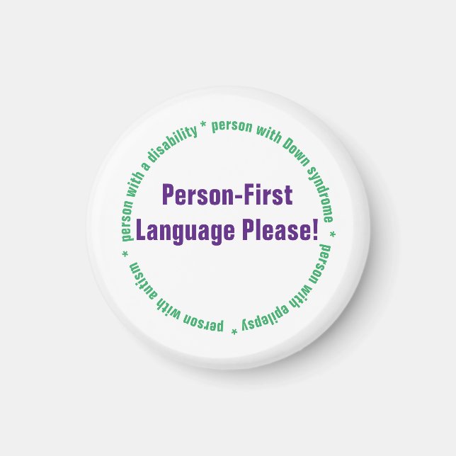 Person först språk magnet (Framsidan)