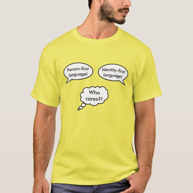 Person Identity Tal Bubbles T Shirt (Framsida)