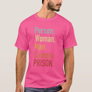 Person Kvinna Man Kamera FÄNGELSE 13 T Shirt