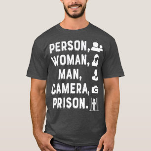 Person, kvinna, man, kamera, fängelse - 14 t shirt