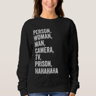Person Kvinna Man Kamera TV Fängelse Hahaha T Shirt