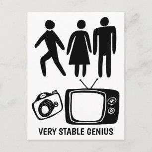PERSON KVINNA MAN KAMERA TV Stabil Genial Vykort