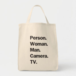Person. Kvinna. Man. Kamera. TV. Tygkasse