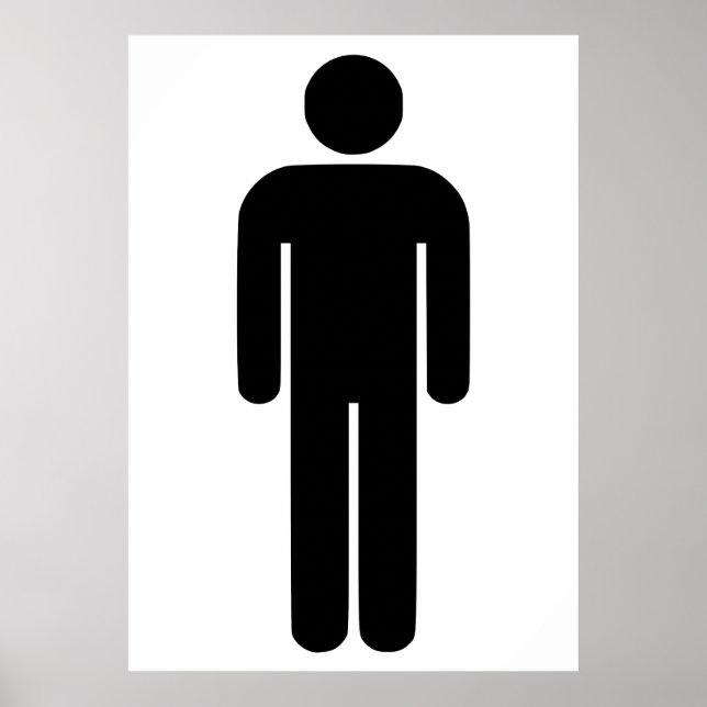Person Man undertecknar Universal Silhouette Class Poster (Framsidan)