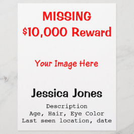 Person med Anpassningsbar Photo Reward Red Black F Reklamblad