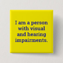 person med nedsatt syn och hörsel