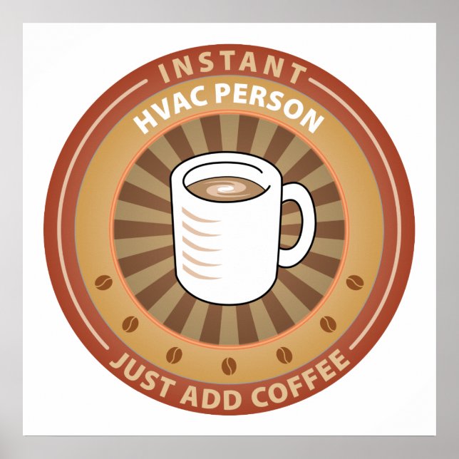 Person med omedelbar HVAC Poster (Framsidan)