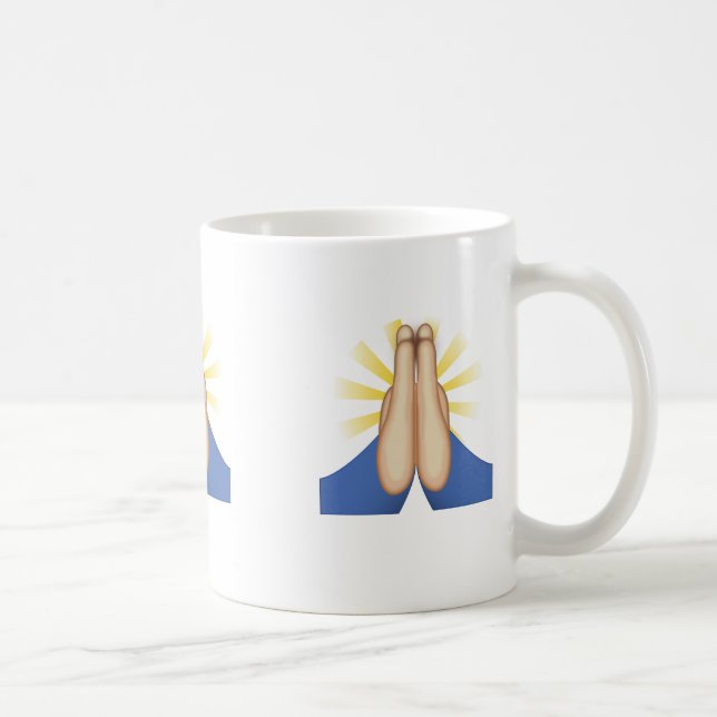 Person med vikt händer Emoji Kaffemugg (Höger)
