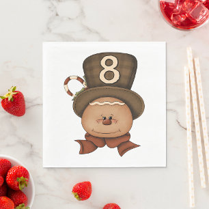 Person nummer 8 i en hatt Napkins Pappersservett