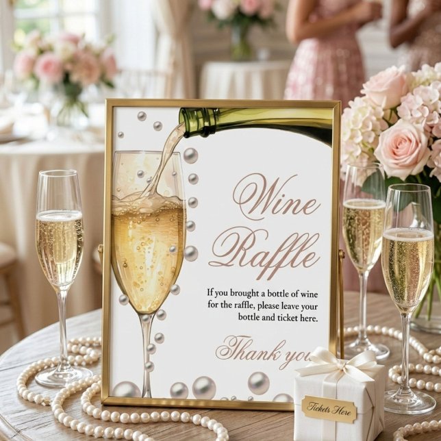 Person och Prosecco möhippa-blomman pub-tecken Poster (Skapare uppladdad)