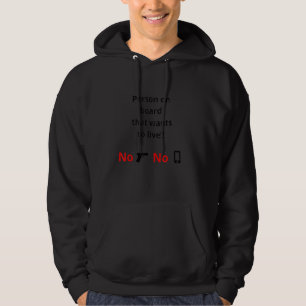 Person ombord hoodie