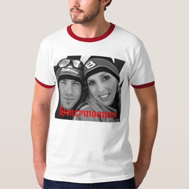 Person på bröllopsresa tee shirt (Framsida)