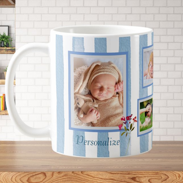 PERSON PET TRAVEL RAND EASY 6 PHOTO COLLAGE KAFFEMUGG (Skapare uppladdad)