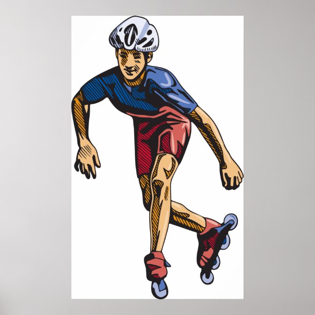 Person Rollerblading Poster (Framsidan)