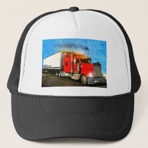 Person som drar en skottkärra 18 truckerkeps