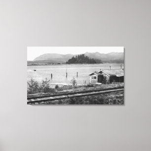 Person som drar en skottkärra, Oregon Nehalem Canvastryck