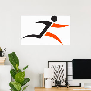 Person som kör design poster