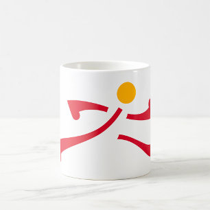 Person som kör ikon kaffemugg