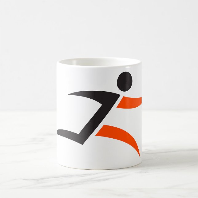 Person springande design kaffemugg (Skapare uppladdad)