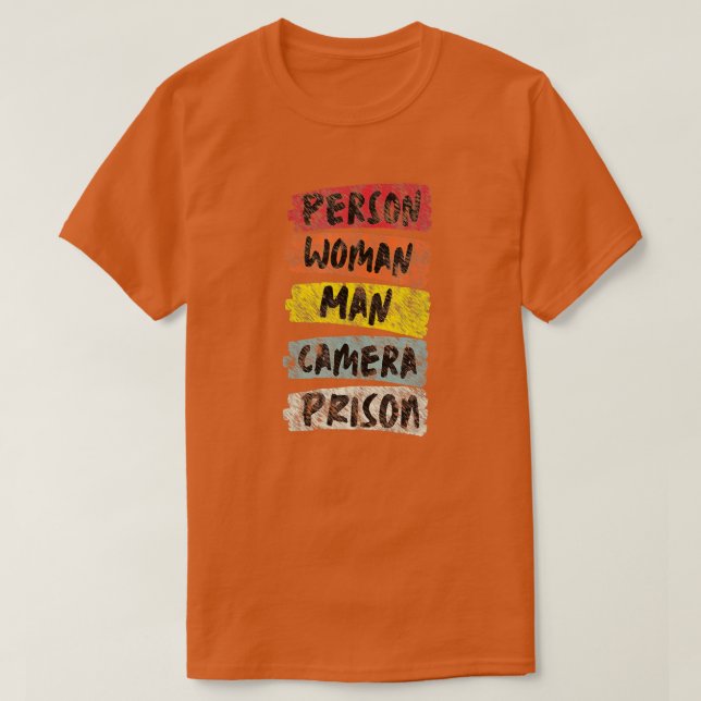 Person Woman Man Camera-fängelset - 14 T Shirt (Design framsida)