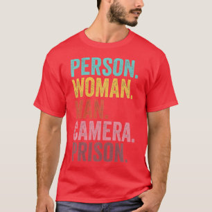 Person Woman Man Camera-fängelset - 7 T Shirt