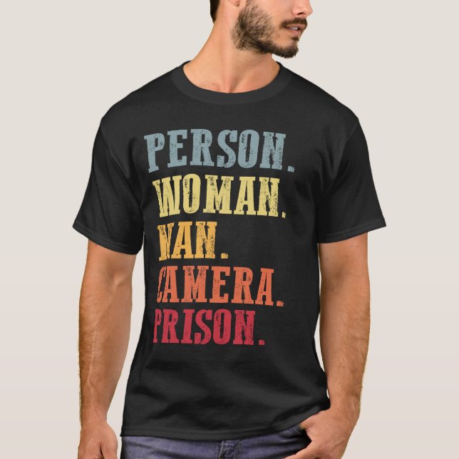 Person Woman Man Camera-fängelset T Shirt (Framsida)