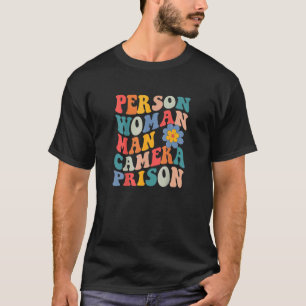 Person Woman Man Camera Prison Retro Flower T Shirt