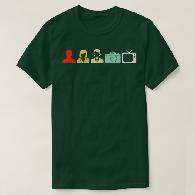 Person Woman Man Camera TV - 2 T Shirt (Design framsida)