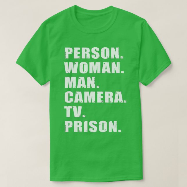 Person Woman Man Camera TV-fängelset - 2 T Shirt (Design framsida)