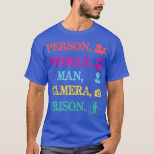 Person Woman Man Camera TV-fängelset T Shirt