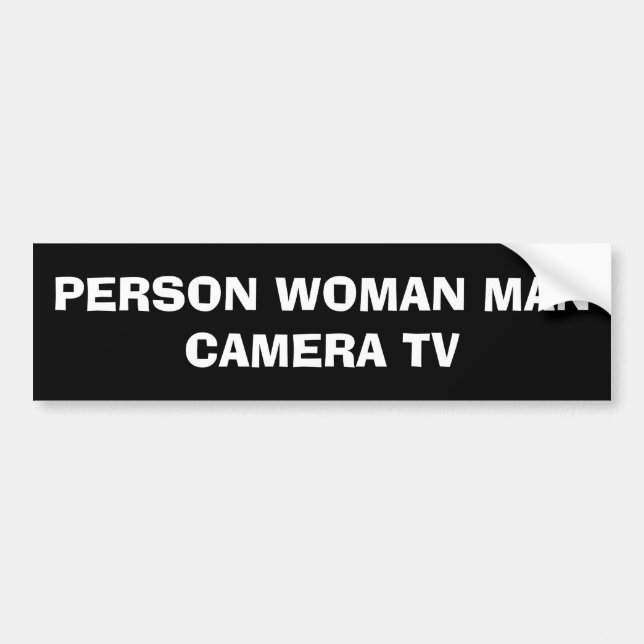 Person Woman Man Camera TV Funny Trump Bildekal (Framsidan)