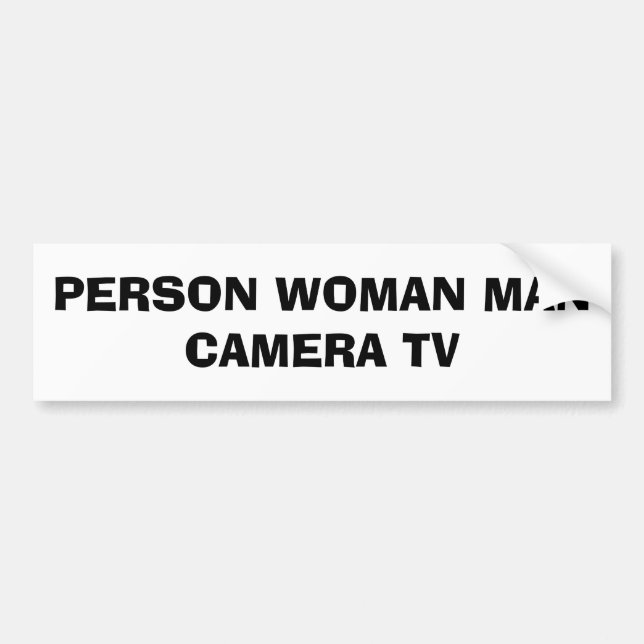 Person Woman Man Camera TV Funny Trump Bildekal (Framsidan)
